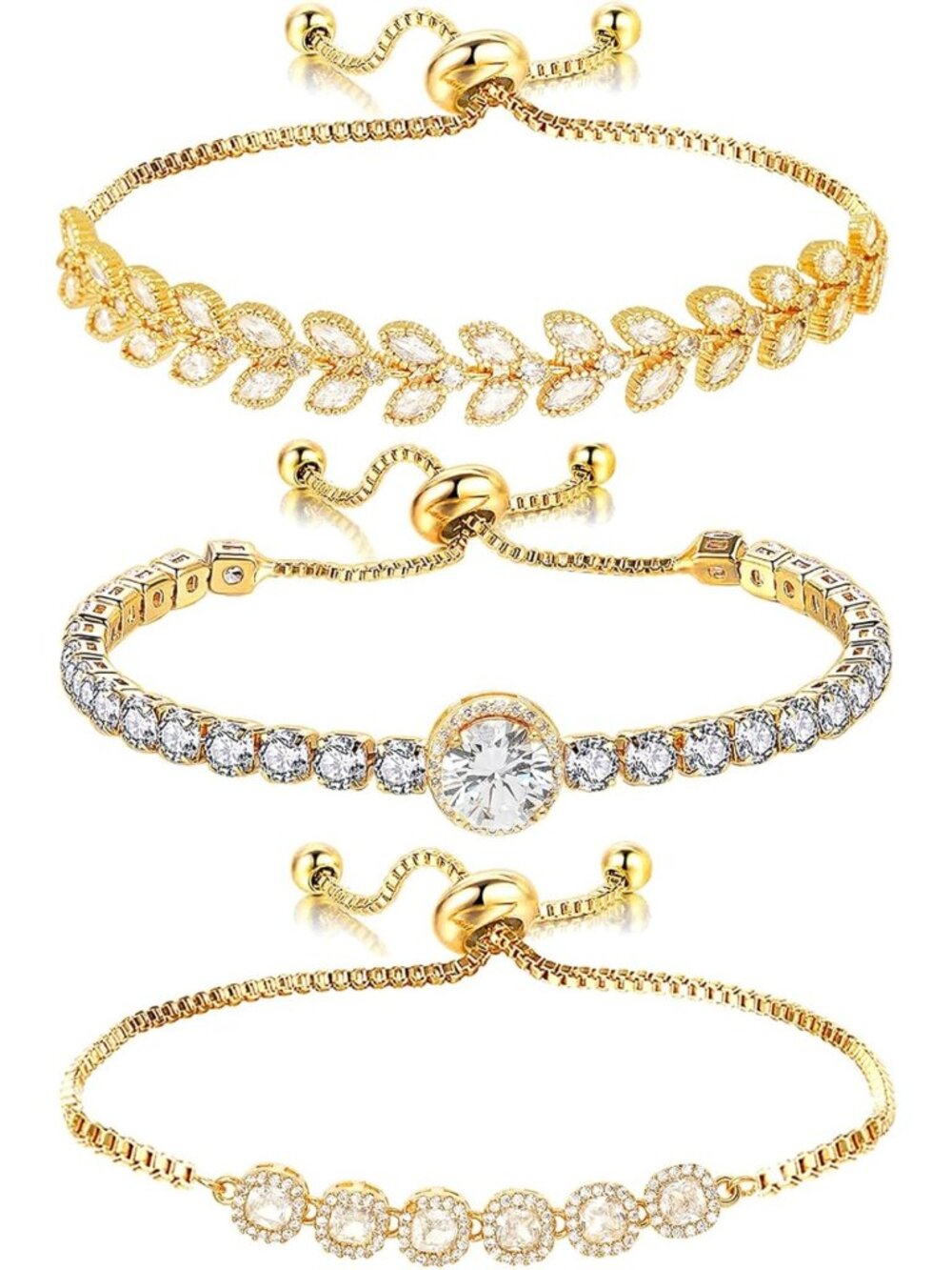 Elegant Adjustable Tennis Bracelet for Women | Sparkling Cubic Zirconia Jewelry